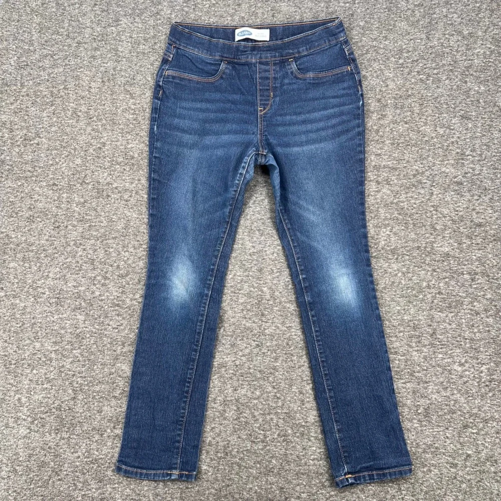Old Navy Girls XL 14 Skinny Pull On Jeans Dark Wash Denim Jeggings‎ Stretch